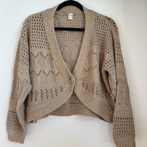 Old Navy Women's Tan Knit Cardigan